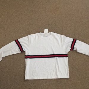Brandy Melville blue/red stripe long sleeve